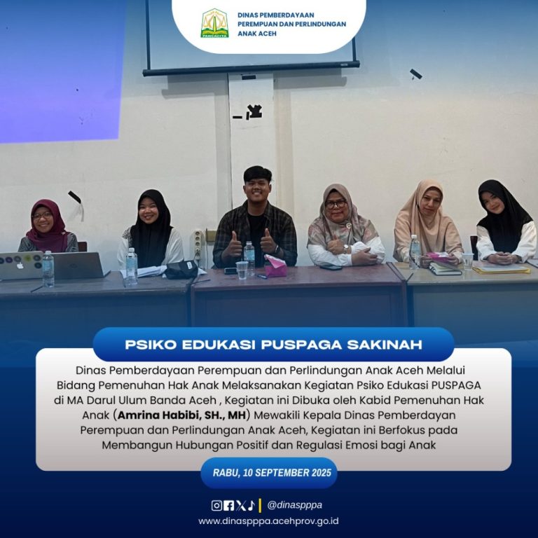 Pusat Pembelajaran Keluarga Sakinah Berikan Edukasi Psikologi untuk Masyarakat Aceh