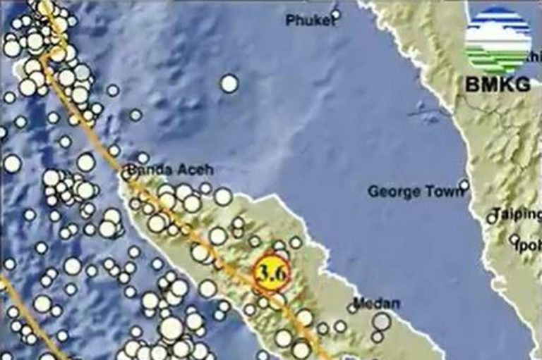 Gempa Magnitudo 3,6 Guncang Gayo Lues, Aceh Pagi Ini