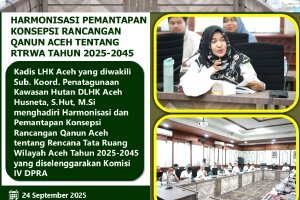 DLHK Aceh Ikuti Rapat Harmonisasi Penyusunan Rancangan Qanun RTRWA 2025-2045