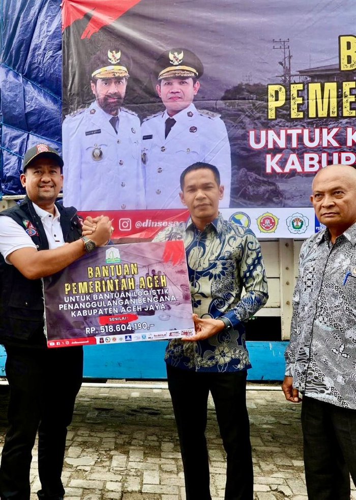 Dinas Sosial Aceh Salurkan Bantuan untuk Korban Banjir di Aceh Jaya