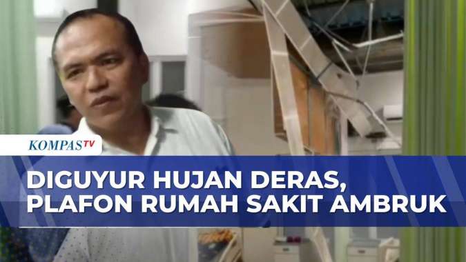 Plafon RSUD Cut Nyak Dhien Aceh Barat Ambruk Diterpa Hujan Deras, Delapan Pasien Dievakuasi