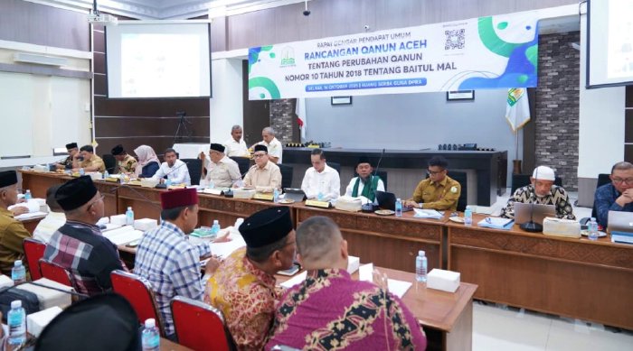 DPRA Gelar Rapat dengan Pemerintah Bahas Perubahan Kedua Qanun Baitul Mal Aceh