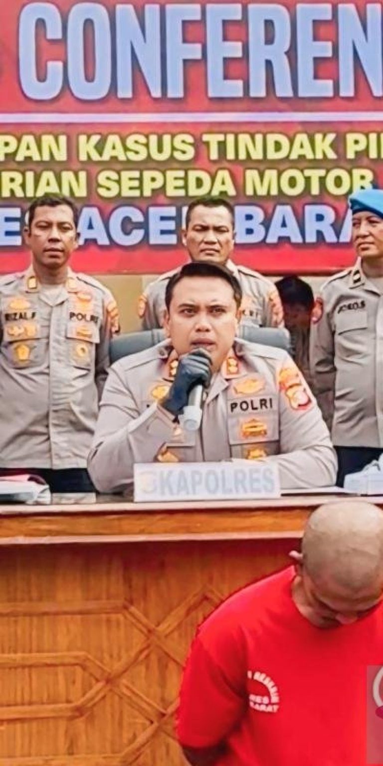 Polres Aceh Barat Ungkap Jaringan Pencurian 19 Sepeda Motor, Satu Pelaku Diamankan