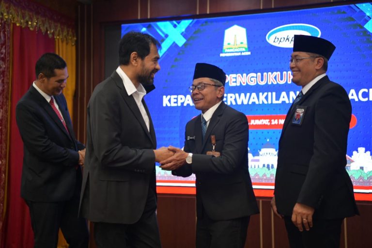 Mualem Kukuhkan Kepala BPKP Baru, Ungkap Janji Presiden Bantu Keruk Muara Pelabuhan di Aceh