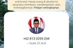 Waspada Nomor WhatsApp Catut Nama Plt Sekda Aceh Taufik